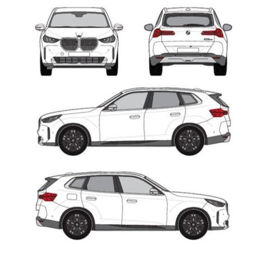БАГАЖНИК ГРЕДИ CRUZ AIRO FIX DARK BMW X3 5d (IV/G45 - integrated railing) (2024-->)