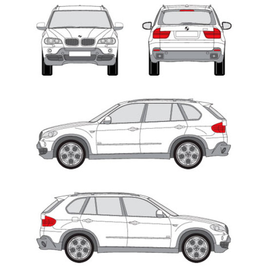 БАГАЖНИК ГРЕДИ CRUZ AIRO за BMW X5 5d (E70 / E53 - railing) (2000-->2007) (2007-->2013)