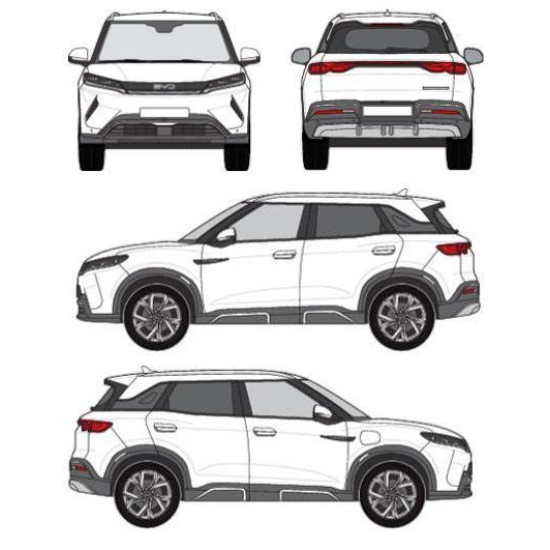 БАГАЖНИК ГРЕДИ CRUZ AIRO T DARK BYD S1 Pro 5d (standard roof) (2024-->)