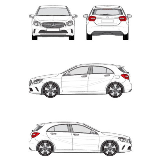 БАГАЖНИК ГРЕДИ CRUZ AIRO FIX DARK Mercedes Clase A 5d (W176 - fixpoint) (2012-->2018)