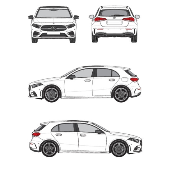 БАГАЖНИК ГРЕДИ CRUZ AIRO FIX DARK Mercedes Clase A 5d (W177 - fixpoint) (2018-->)