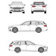 БАГАЖНИК ГРЕДИ CRUZ AIRO FIX DARK Mercedes Clase C Estate (S205 - integrated railing) (2014-->2021)