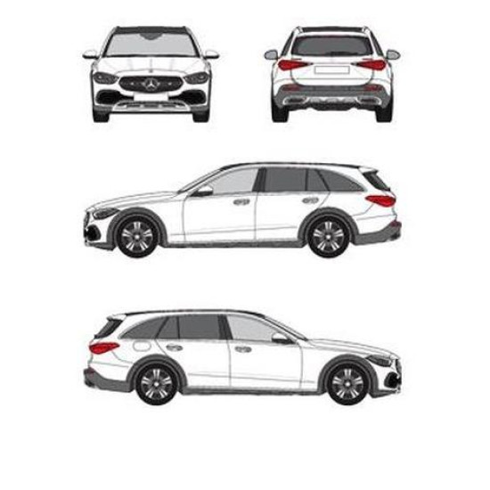 БАГАЖНИК ГРЕДИ CRUZ AIRO FIX DARK Mercedes Clase C Estate (S206 - integrated railing) (2021-->)