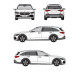 БАГАЖНИК ГРЕДИ CRUZ AIRO FIX DARK Mercedes Clase C Estate (S206 - integrated railing) (2021-->)