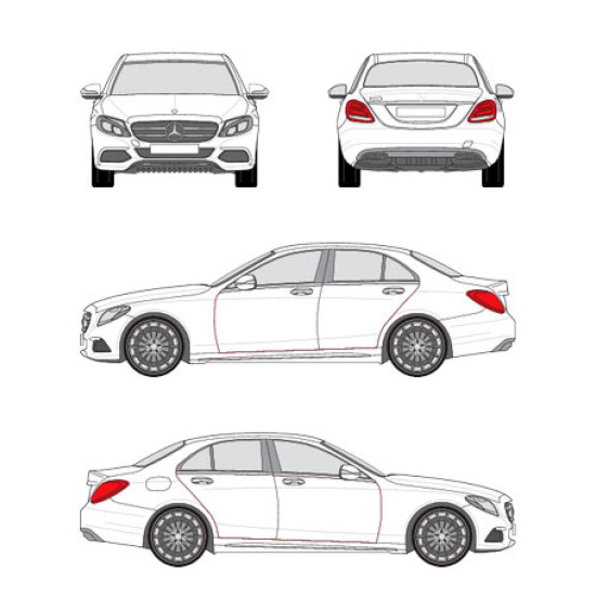 БАГАЖНИК ГРЕДИ CRUZ AIRO FIX DARK Mercedes Clase C sedan 4d (W205 - fixpoint) (2014-->2021)