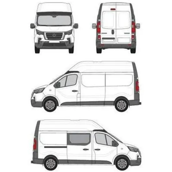 БАГАЖНИК ЗА ТОВАРНИ АВТОМОБИЛИ CRUZ Cargo Xpro 2022 SF3 Nissan Primastar L1H2/L2H2 (X82) (2022-->)