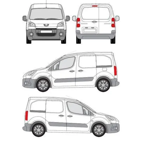 БАГАЖНИК ЗА ТОВАРНИ АВТОМОБИЛИ CRUZ Cargo Xpro 2022 SF3 Peugeot Partner/Partner L2/long (II) (2008-->2018)