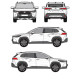 БАГАЖНИК ГРЕДИ CRUZ AIRO FIX DARK Toyota Corolla Cross 5d (I/XG10 - integrated railing) (2022-->)