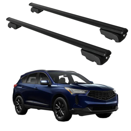 БАГАЖНИК ЗА ACURA RDX 5d. SUV (integrated railing) (2019->2025) FLUSH RAIL BLACK
