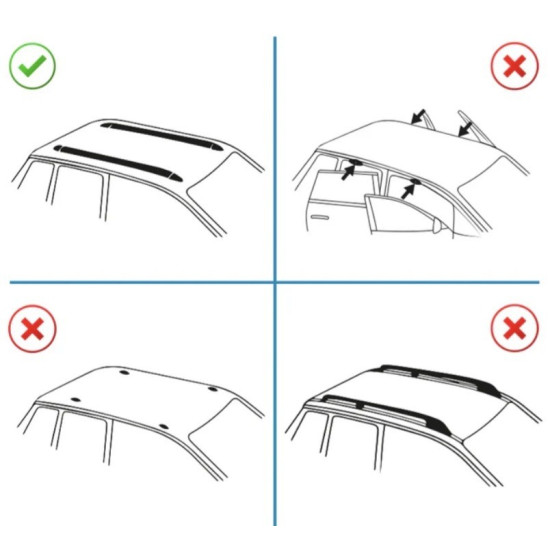 БАГАЖНИК ЗА ACURA RDX 5d. SUV (integrated railing) (2019->2025) FLUSH RAIL BLACK