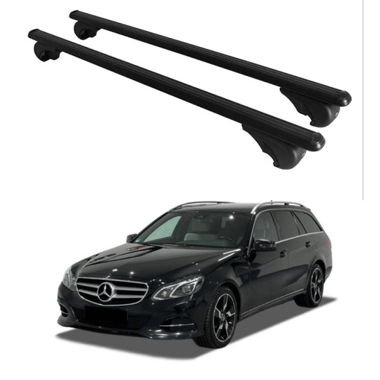 Багажник за Mercedes Clase E Estate (S212 - railing) (2009-->2016) ALU REILING BLACK