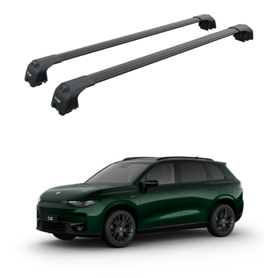 Багажник за Leapmotor C10 5d. SUV (integrated railing) (2025-->) AERO BAR BLACK Багажник за Leapmotor C10 5d. SUV (integrated railing) (2025-->) AERO BAR BLACK