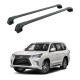 Багажник за LEXUS LX 570 5d SUV (integrated railing) (2016-->2021) AERO BAR BLACK Багажник за LEXUS LX 570 5d SUV (integrated railing) (2016-->2021) AERO BAR BLACK