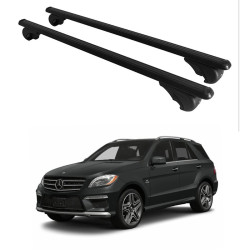 Багажник за Mercedes Clase M 5d (W166 - railing) (2012-->2015) ALU REILING BLACK