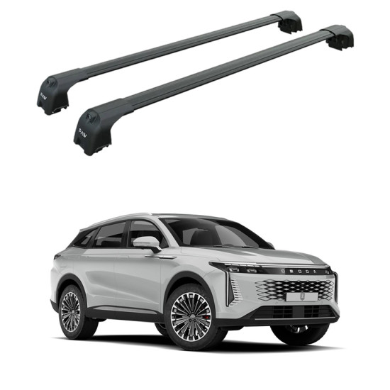 Багажник за Omoda 9 5d (I - integrated railing) (2025-->) AERO BAR BLACK Багажник за Omoda 9 5d (I - integrated railing) (2025-->) AERO BAR BLACK
