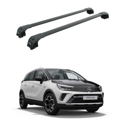 БАГАЖНИК ЗА Opel Crossland 5d (integrated railing) (2020-->) AERO BAR BLACK