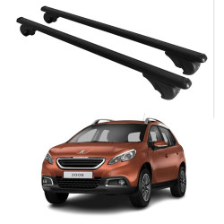 БАГАЖНИК ЗА Peugeot 2008 5d (I - railing) (2013-->2019) ALU REILING BLACK