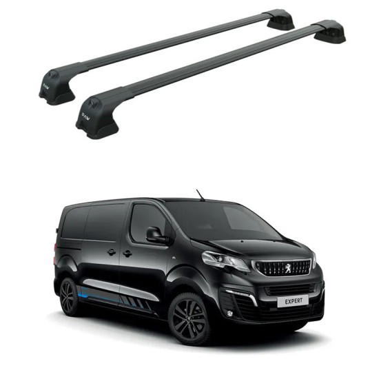 БАГАЖНИК ЗА Peugeot Expert L1/L2/L3 (XS/M/XL- 3.4.5 fixpoint) (2016-->) AERO BAR BLACK