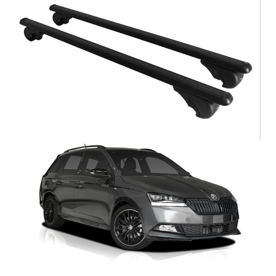 Багажник за Skoda Fabia Combi (III/NJ5 - railing) (2015-->2021) ALU REILING BLACK
