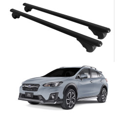 БАГАЖНИК за Subaru XV 5d (IV - railing) (V - railing) (2011-->2017) (2017-->) ALU REILING BLACK