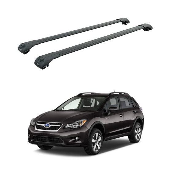 БАГАЖНИК ЗА Subaru XV 5d (IV - railing) (2011-->2017) AERO BAR BLACK