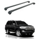 БАГАЖНИК за Toyota Land Cruiser 5d (J200 - railing) (2008-->2021) AERO BAR BLACK