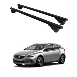 БАГАЖНИК ЗА Volvo V40 CC 5d (Cross Country - integrated railing) (2013-->2019) ALU REILING BLACK