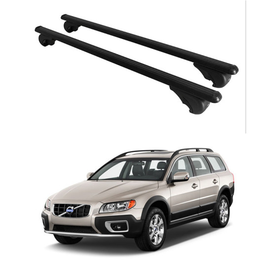 БАГАЖНИК ЗА Volvo XC70 Estate (railing) (2000-->2016) ALU REILING BLACK