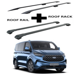 БАГАЖНИК КОМПЛЕКТ НАПРЕЧНИ ГРЕДИ И РЕЙЛИНГИ ЧЕРНИ ЗА Ford Custom Tourneo L1 (2023-->)