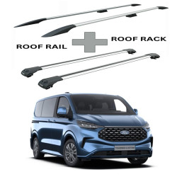 БАГАЖНИК КОМПЛЕКТ НАПРЕЧНИ ГРЕДИ И РЕЙЛИНГИ СИВИ ЗА Ford Custom Tourneo L1 (2023-->)