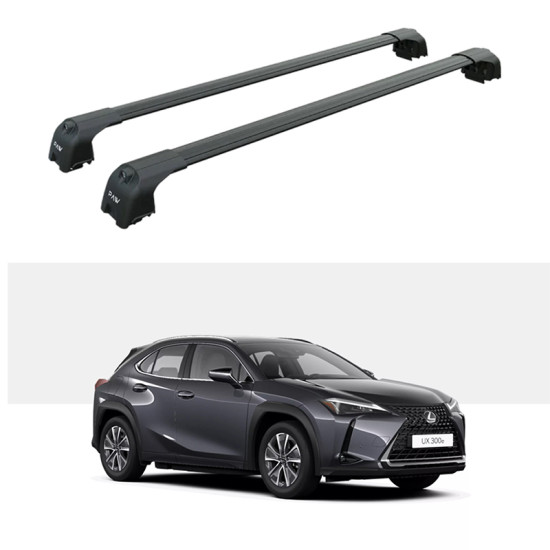 Багажник за LEXUS UX 350e 5d SUV (integrated railing) (2020-->2025) AERO BAR BLACK Багажник за LEXUS UX 350e 5d SUV (integrated railing) (2020-->2025) AERO BAR BLACK