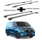 БАГАЖНИК КОМПЛЕКТ НАПРЕЧНИ ГРЕДИ И РЕЙЛИНГИ ЧЕРНИ ЗА Ford Custom Transit L1H1 (2023-->)