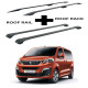 БАГАЖНИК КОМПЛЕКТ НАПРЕЧНИ ГРЕДИ И РЕЙЛИНГИ ЧЕРНИ ЗА PEUGEOT TRAVELLER (M/Standard - 3/5 Fix Point) (2016->)