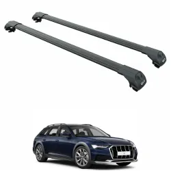 БАГАЖНИК ЗА Audi A6 Allroad (C8 - railing) (2019-->) AERO BAR BLACK