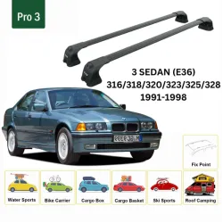 БАГАЖНИК ЗА BMW Serie 3 Sedan (E36 - Fixpoint) (1991-->1998) AERO BAR BLACK