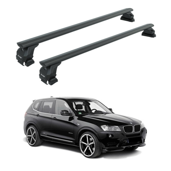 Багажник за BMW X3 F25 5d. (II/F25 - Standard Roof) (2011-->2018) AERO BAR BLACK Багажник за BMW X3 F25 5d. (II/F25 - Standard Roof) (2011-->2018) AERO BAR BLACK