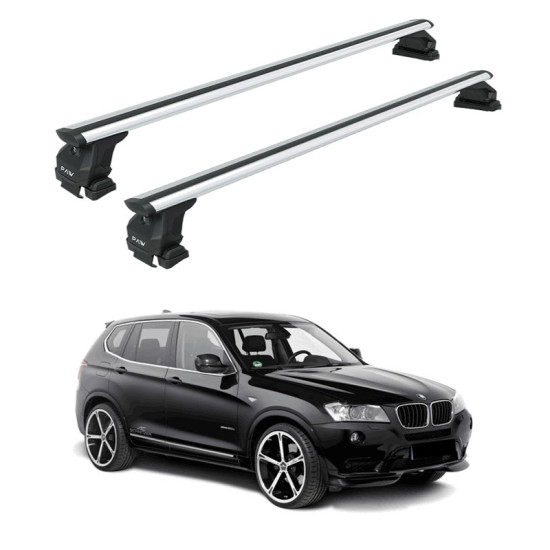 Багажник за BMW X3 F25 5d. (II/F25 - Standard Roof) (2011-->2018) AERO BAR Багажник за BMW X3 F25 5d. (II/F25 - Standard Roof) (2011-->2018) AERO BAR