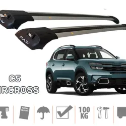 Багажник за Citroën C5 Aircross (railing) (2018-->) AERO BAR BLACK