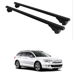 БАГАЖНИК ЗА Citroën C5 Cross Tourer (railing) (2014-->) - Tourer (II - railing) (2008-->2017) ALU REILING BLACK