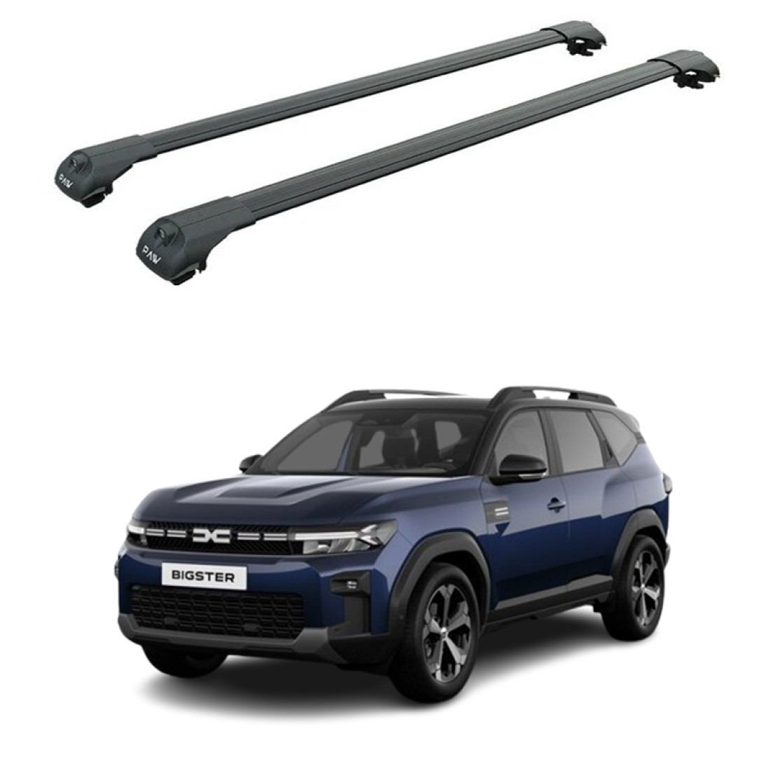 БАГАЖНИК ЗА Dacia Bigster 5d. SUV (Railing) (2025-->) AERO BAR BLACK