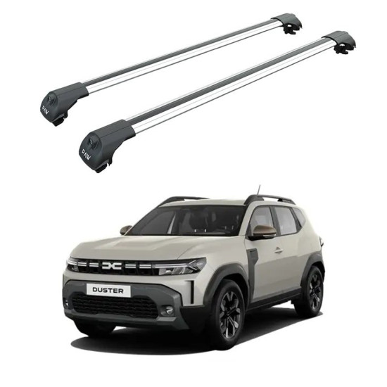 Багажник за Dacia Duster 5d (III - railing) (2024-->) AERO BAR Багажник за Dacia Duster 5d (III - railing) (2024-->) AERO BAR