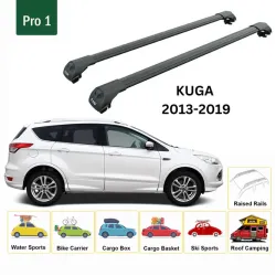 Багажник за Ford Kuga 5d (II - railing) (2012-->2019) AERO BAR BLACK