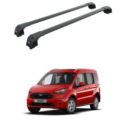 БАГАЖНИК ЗА Ford Connect II Tourneo/Transit (integrated railing) (2013-->2022) AERO BAR BLACK
