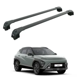 Багажник за Hyundai Kona EV 5d. (integrated railing) (2023-->2025) AERO BAR BLACK