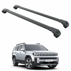 Багажник за Hyundai Santa Fe 5d (V/MX5 - railing) (2023-->) AERO BAR BLACK