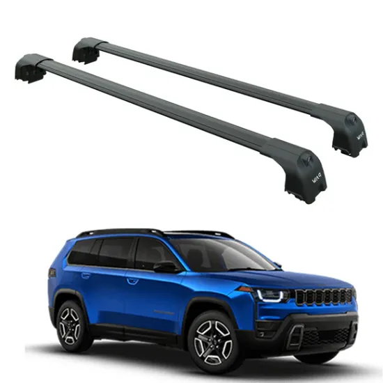 Багажник за Jeep Cherokee 5d (KM - integrated railing) (2025-->) AERO BAR BLACK Багажник за Jeep Cherokee 5d (KM - integrated railing) (2025-->) AERO BAR BLACK
