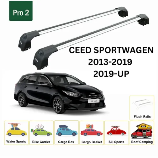 БАГАЖНИК ЗА Kia Ceed SW (II/JD - integrated railing) (2012-->2016) AERO BAR