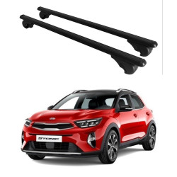 Багажник за Kia Stonic 5d (railing) (2017-->) ALU REILING BLACK