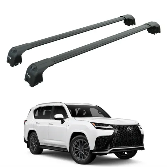 Багажник за LEXUS LX 600 5d SUV (integrated railing) (2021-->) AERO BAR BLACK Багажник за LEXUS LX 600 5d SUV (integrated railing) (2021-->) AERO BAR BLACK
