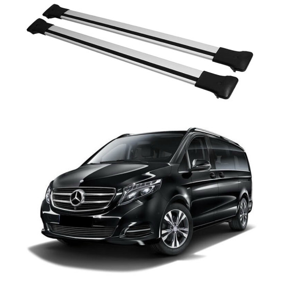 БАГАЖНИК ЗА Mercedes Clase V / EQV 5d MPV / Vito / Viano / (W447 - railing) (2014-->) AERO БАГАЖНИК ЗА Mercedes Clase V / EQV 5d MPV / Vito / Viano / (W447 - railing) (2014-->) AERO